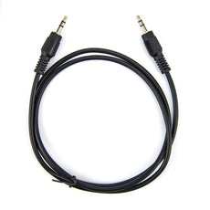 Rocstor Slim 3.5mm Stereo Audio Cable - M/M - Gold Plated Connectors - 3ft - Black, Part# Y10C188-B1