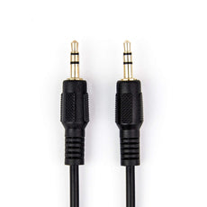 Rocstor Slim 3.5mm Stereo Audio Cable - M/M - Gold Plated Connectors - 10ft - Black, Part# Y10C190-B1