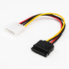 Rocstor 6in 4 Pin Molex to Left Angle SATA Power Cable Adapter - LP4, Part# Y10C214-B1