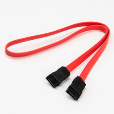 Rocstor 18in SATA Serial ATA Cable - SATA - 1.50 ft - 1 x Female SATA - 1 x Female SATA - Red, Part# Y10C218-R1