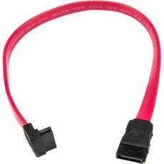 Rocstor 12in SATA to Right Angle SATA Serial ATA Cable - Red, Part# Y10C226-R1