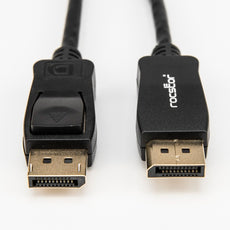 Rocstor 15 ft DisplayPort 1.2 Cable M/M - 4K2K (3840x2160) 60Hz Resolution - Gold Plated - Black, Part# Y10C238-B1