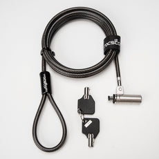 Rocbolt® R20 Slim Keyed Lock for Thinnest Laptop & Devices – 10mm Lock Head – 6′ Carbon Steel Cable – Includes 2 Keys, Part# Y10C243-B1