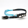 Rocstor 20in/50cm Serial Attached SCSI SAS Cable-SFF-8087 to 4x SATA Latching, Part# Y10C251-BL1