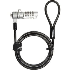 Rocbolt C23 Combination Laptop Slim Security Cable - Resettable - 4 Digital Combination Lock - Galvanized Carbon Steel - 6 ft (1.83M), Part# Y1RB005-B1