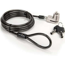 Rocbolt S24 Security Cable with Key Lock and (2) Keys for Microsoft® Surface® 4, 5, 6 - Galvanized Steel, Part#  Y1RB006-B1