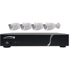 Speco HD-TVI 4 Channel DVR, 1TB with 4 X 1080p Outdoor IR Bullet Cameras - White, Part# ZIPT4B1