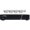 Speco HD-TVI 4 Channel DVR, 1TB with 4 X 1080p Outdoor IR Bullet Cameras - White, Part# ZIPT4B1