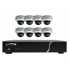 SPECO 8CH HD-TVI DVR, 1080p, 120fps, 2TB w/ 8 Outdoor IR Dome Cameras 2.8mm lens - White, Part# ZIPT88D2