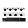 Speco ZIPX8T1 8 Channel HD-TVI DVR, 1080p, 2TB with 8 Outdoor IR Turret Cameras, 3.6mm Lens - White, Part# ZIPX8T1