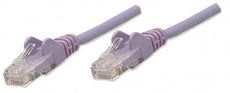 INTELLINET/Manhattan, Network Cable, Cat5e, UTP 1.5 ft. (0.5 m), Purple (30 Packs), IEC-C5-PRP-1.5, Stock# 453448