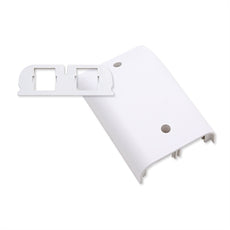 SUTTLE 2-6502-85 Single gang downward oriented faceplate with 2-port SpeedStar jack inserts - White, Stock# 135-0190