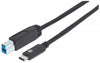 INTELLINET/Manhattan 353380 USB 3.1 Gen1 Cable Type-C Male / Type-B Male, Stock# 353380