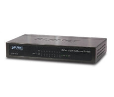 PLANET GSD-803 8-Port 10/100/1000Mbps Gigabit Ethernet Switch (External Power) - Metal Case, Stock# GSD-803