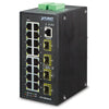 Planet L2+ Industrial 16-Port 10/100/1000T + 4 100/1000X SFP Managed Switch (-40~75 degrees C), Stock# PN-IGS-20040MT