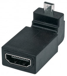 INTELLINET/Manhattan 353441 HDMI Adapter A f to Micro m, 90 Up Angle, Stock# 353441