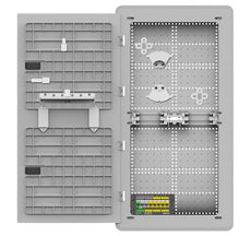 Suttle MXE-30E-3XM 30" MediaMAX Wiring Panel with Hinged Vented Cover, Shelf, Brackets, Tie Brackets and MXM-521 (Gateway Termination Module), Stock# MXE-30E-3XM