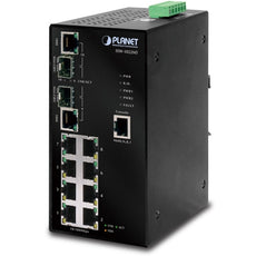 PLANET ISW-1022MT IP30  SNMP 8-Port/TP + 2-Port Gigabit Combo Industrial Ethernet Switch (-40 to 75 degree C), Stock# ISW-1022MT