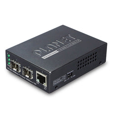 PLANET GT-1205A 1-Port 10/100/1000Base-T - 2-Port Gigabit SFP Switch Media Converter, Stock# GT-1205A