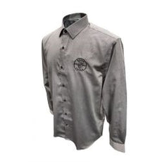 Mens Long Sleeve Shirt Gray, S, Stock# MBA00035-0