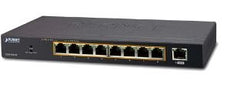 PLANET GSD-908HP  8-Port 10/100/1000 Gigabit 802.3at POE Ethernet Switch plus 1-Port Gigabit Ethernet Switch (120W POE Budget with External Power Supply), Stock# GSD-908HP