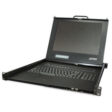 PLANET DKVM-1708 Drawer 8-Port Combo-free KVM Console with 17" LCD Display, 1280*1024, up to 128 PCs cascade, Stock# DKVM-1708  NEW