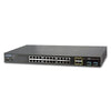 PLANET XGSW-28040 L2+/L4 24-Port 10/100/1000Mbps with 4 Shared SFP + 4-Port 10G SFP+ Managed Switch, IPv6/IPv4 Management, Stock# XGSW-28040