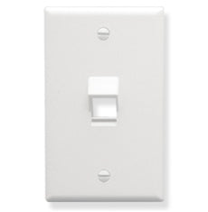 ICC FACEPLATE, ANGLED, 1-GANG, 1-PORT, WHITE Stock# IC107DA1WH