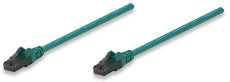INTELLINET/Manhattan 344845 Network Cable, Cat6, UTP (0.3 m), Green (20 Packs), Stock# 344845