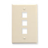 ICC FACEPLATE, OVERSIZED, 3-PORT, ALMOND Stock# IC107LF3AL