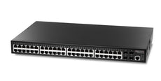 SMC Networks ECS4110-52T 48 Port 10/100/1000 Managed Switch plus 4 SFP uplink slots, Stock# ECS4110-52T