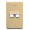 ICC FACEPLATE, ANGLED, 1-GANG, 2-PORT, IVORY Stock# IC107DA2IV