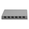 ICC SURFACE MOUNT BOX, ELITE, 6-PORT, GRAY Stock# IC108SB6GY