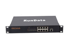 Rundata 8 port PoE switch, Stock# PS1082T-1U