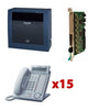 PANASONIC KX-TDE200-DT15-W TDE Bundle including (1) TDE200, (1) TDA0172 and (15) DT343-W, Stock# KX-TDE200-DT15-W