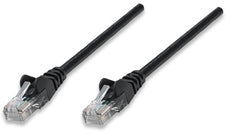 INTELLINET/Manhattan 320788 Network Cable, Cat5e, UTP 25 ft. (7.5 m), Black (10 Packs), Stock# 320788