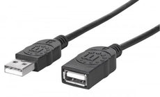 Manhattan Hi-Speed USB 2.0 Extension Cable, Type-A Male to Type-A Female, 1.5', Stock# 354257