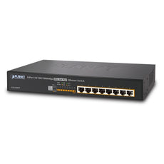 PLANET GSD-808HP 13" 8-Port 10/100/1000 Gigabit Ethernet Switch with 8-Port 802.3at High Power PoE+ Injector, Stock# GSD-808HP