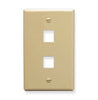 ICC FACEPLATE, OVERSIZED, 2-PORT, IVORY Stock# IC107LF2IV