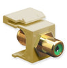 ICC MODULE, RCA F-TYPE, GREEN INSERT, IVORY Stock# IC107GFGIV