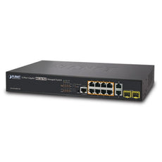PLANET GS-4210-8P2T2S IPv4/IPv6, 8-Port Managed 802.3at POE+ Gigabit Ethernet Switch + 2-Port 10/100/1000Mbps RF45 + 2-Port 100/1000X SFP (240W), Stock# GS-4210-8P2T2S
