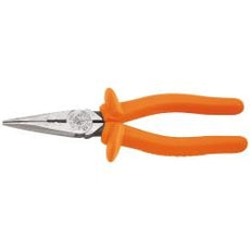 Klein Tools 8" Insulated Heavy-Duty Long-Nose Pliers - Side-Cutting Stock# D203-8-INS