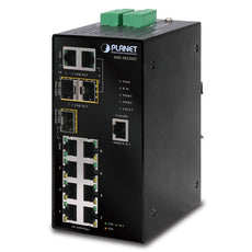 PLANET ISW-1033MT IP30  SNMP 7-Port/TP + 3-Port Gigabit Combo Industrial Ethernet Switch (-40 to 75 degree C), Stock# ISW-1033MT