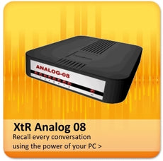Intelligent Recording ~ XTR Analog 08 Phone Recorder ~ Stock# ANA-08 ~ NEW