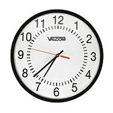 Valcom 16" Round Wireless Clock, Black, Surface Mount, 110V ~ Stock# V-AW16LP ~ NEW