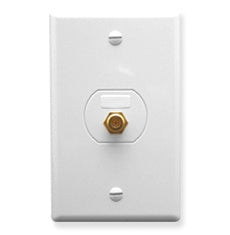 ICC WALL PLATE, DESIGNER, F-TYPE, WHITE Stock# IC630SG0WH