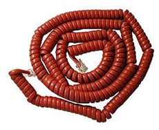 Cetis Handset Cord, Analog, Red, Part# 9003COIL10